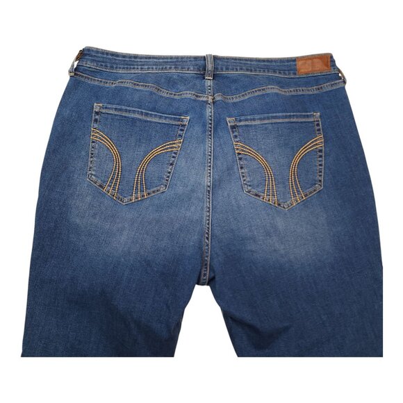 Hollister Curvy High-Rise Super Skinny Jeans 20R Jeggings Distressed Denim Women - Picture 3 of 10